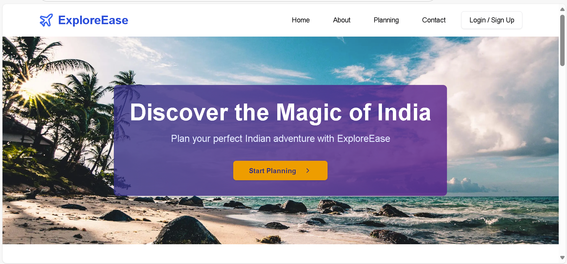 ExploreEase – ML-Powered Travel Planner